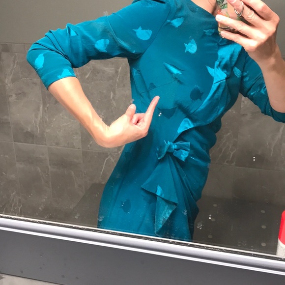 💚 lecoanet hemant vintage silk dress - Picture 15 of 15